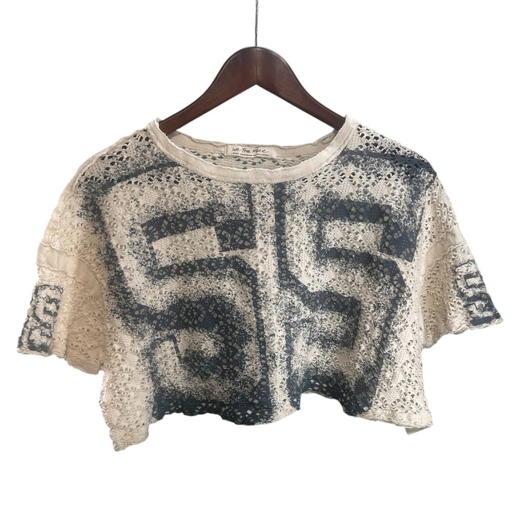 We The Free People 55 Crochet Lace Crop Top size Small